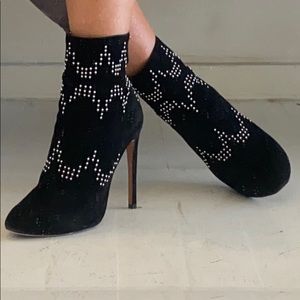 Alaia suede studded accents boots